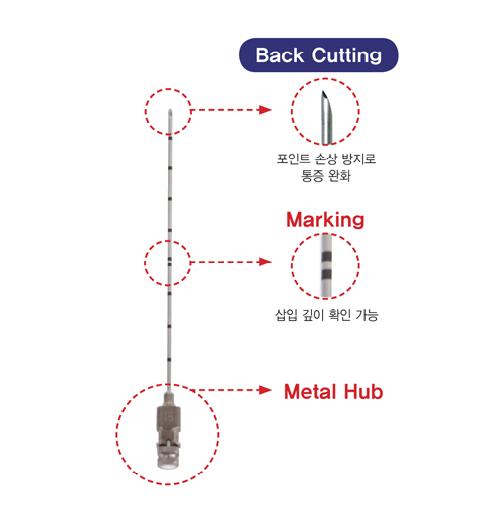 정림)스파이날니들/메탈,빽커팅,눈금 90mm (Spinal Needle/Metal)
