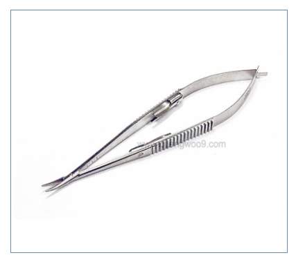 골드 스프링안과지침기 곡 (Castroviejo  Needle Holder w/TC) 50-3712G